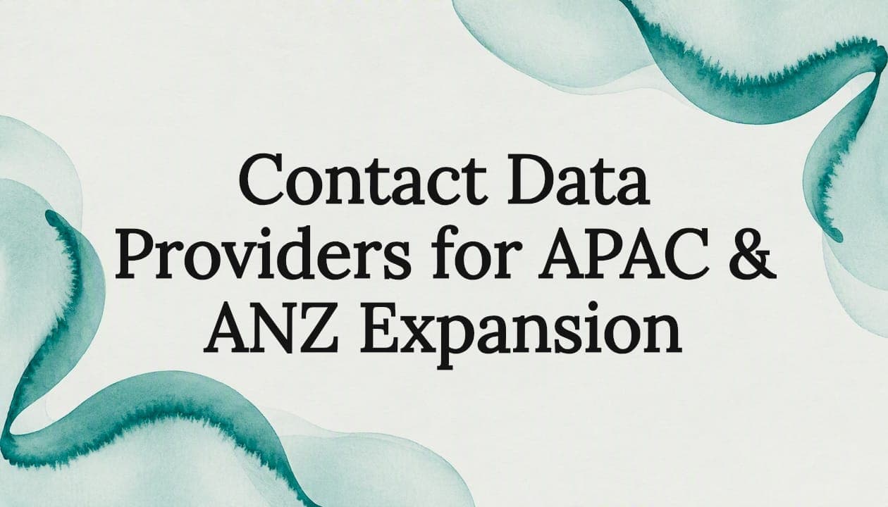 Contact Data Providers for APAC & ANZ Expansion