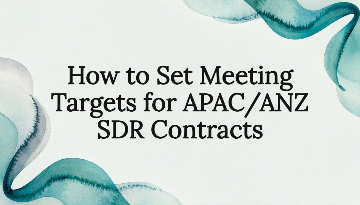How to Set Meeting Targets for APAC/ANZ SDR Contracts